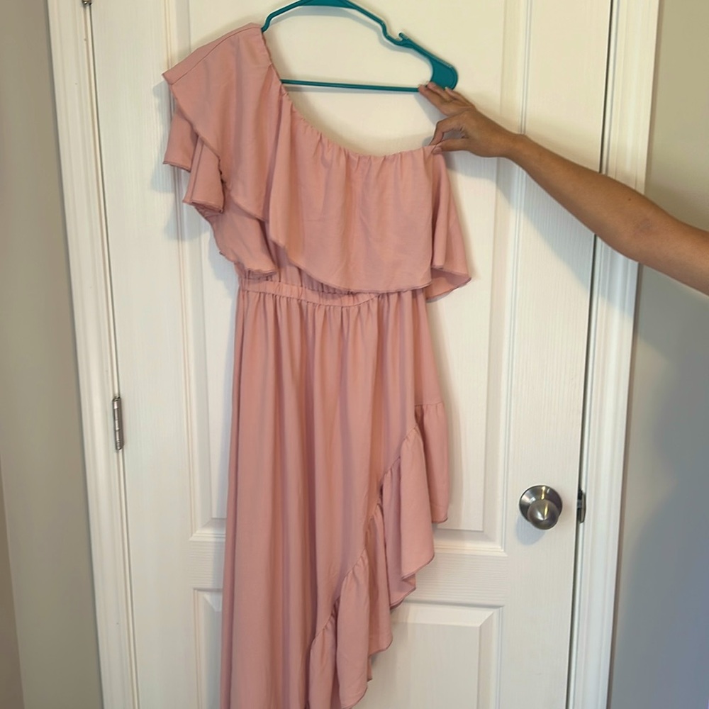 Pink medium summer boho dress.